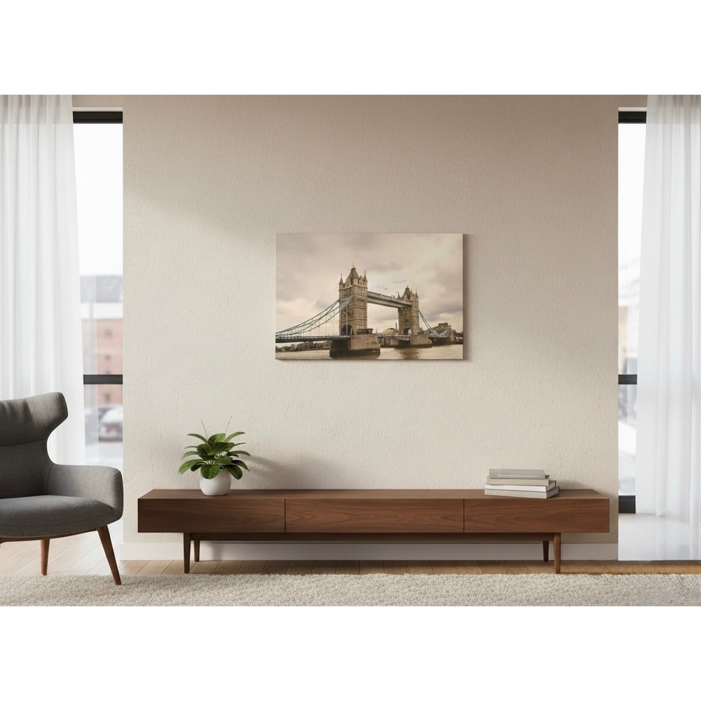 Tower Bridge London City SINGLE CANVAS WALL ART Picture Print 36x23 3/4